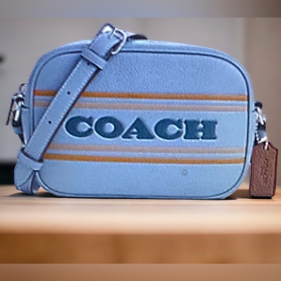 Coach Handbags - SALE Coach mini Jamie camera bag with Coach Stripe Silver/Grey Mist NWT